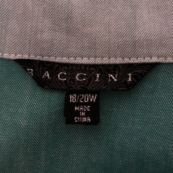 Women's Light Green Denim Jacket / Size 2X - Picture 8 of 10